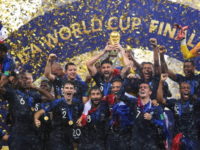 Equipe de France fêtant la coupe du monde