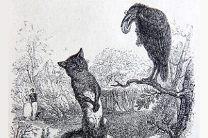 Le corbeau et le renard, illustration